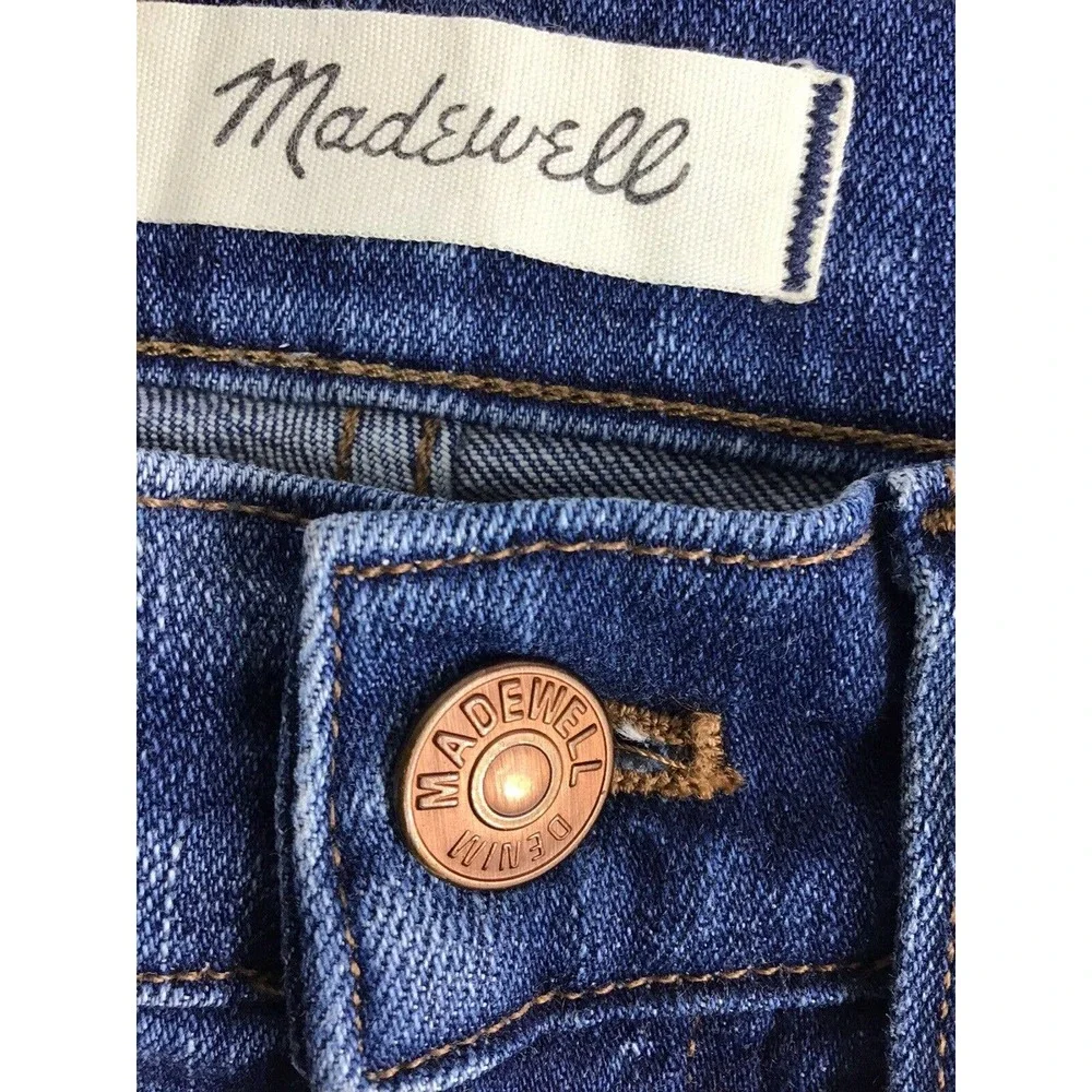 Madewell Distressed High Rise Skinny Raw Hem Jeans - Picture 10 of 10